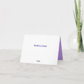 Lila florale Note Card Lilac Karte (Rückseite)