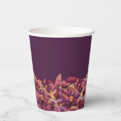 Lila florale pappbecher (Rückseite)