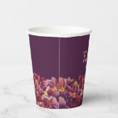 Lila florale pappbecher (Rechts)