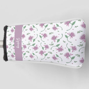 Lila florale Personalisierte Ladys Golf Head Cover Headcover