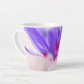 Lila florale Print Latte-Tasse Milchtasse (Linke Ecke)