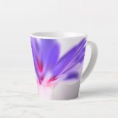 Lila florale Print Latte-Tasse Milchtasse (Rechte Ecke)