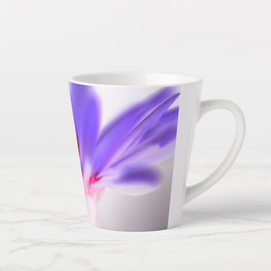Lila florale Print Latte-Tasse Milchtasse (Rechts)