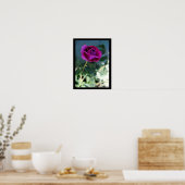 Lila Florale Rose Poster (Küche)