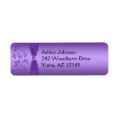 Lila florale Rücksendeadresse (Vorne)