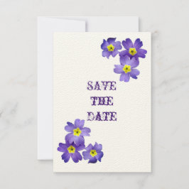 Lila florale Save the Date-Karte Date