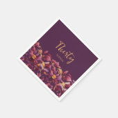 Lila florale serviette (Ecke)