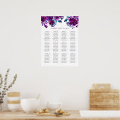 Lila florale Sitzkarte drucken. Lilac Hochzeit Poster (Küche)