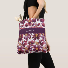 Lila florale tasche