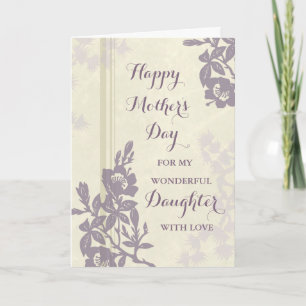 Lila florale Tochter Happy Mother Day Card Karte