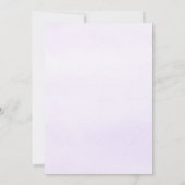 Lila florale Twins Erste Heilige Kommune Einladung (Rückseite)