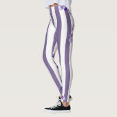 Lila florale weiße Leggings (Links)