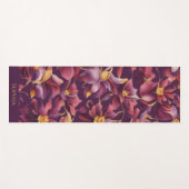 Lila florale yogamatte (Vorderseite (Horizontal))
