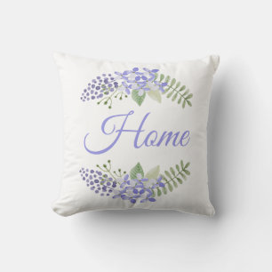 Lila florale Zuhause Watercolor Elegante Kissen