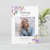 Lila floraler Begräbnisorden Programm (Stehend Vorderseite)