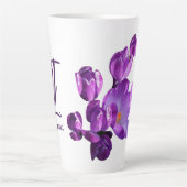 Lila floraler Boho Spaß bei der individuellen Inge Milchtasse (Vorderseite)