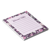 Lila floraler Editor Notizblock (angewinkelt)