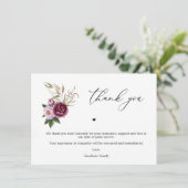 Lila floraler Gedenkservice Dankeschön Karten (Stehend Vorderseite)