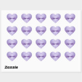 Lila floraler Heart Shaped Sticker (Blatt)