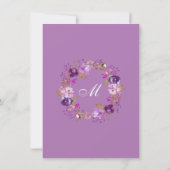Lila floraler Moderner Abschluss der Krankenpflege Einladung (Rückseite)