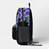 Lila floraler Schwarzer Rucksack (Rechts)