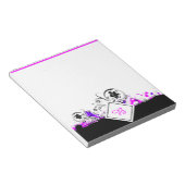 lila floraler Spritzer Notepad Notizblock (angewinkelt)