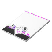 lila floraler Spritzer Notepad Notizblock (Rotiert)