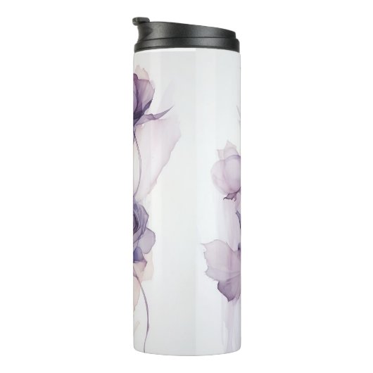 Lila floraler Thermotumor Thermosbecher (Nach rechts gedreht)