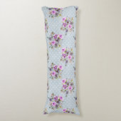 Lila floraler Wasserfarben Weißer Polka Dot Seitenschläferkissen (Vorderseite Vertikal)