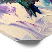Lila Florales Abstrakte Poster (Ecke)
