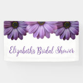 Lila florales Brautparty Banner (Horizontal)