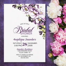 Lila florales Brautparty