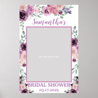 Lila florales Brautparty Foto Prop Frame Boho