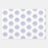 Lila florales Brautparty Geschenkpapier Set (Vorderseite)