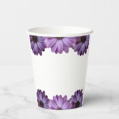 Lila florales Brautparty Pappbecher (Rückseite)