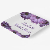 Lila florales Brautparty Pappteller (Gewinkelt)