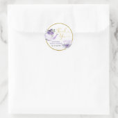 Lila florales Brautparty Tee Vielen Dank Aufkleber (Tasche)