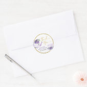 Lila florales Brautparty Tee Vielen Dank Aufkleber (Umschlag)