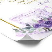 Lila florales Brautparty Teezeremonie auf dem Mimo Poster (Ecke)
