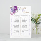 Lila florales Brautparty würde sie eher spielen (Stehend Vorderseite)