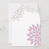 Lila florales Chrysanthemum Hochzeitseinladungen Einladung (Rückseite)