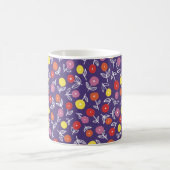 Lila florales Ditsy-Muster Kaffeetasse (Mittel)