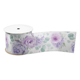 Lila florales Elegant Botanisch Satinband