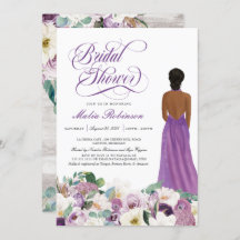  Lila florales Elegantes Hochzeitssorgen Brautpart