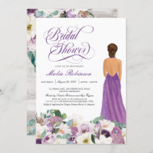 Lila florales Elegantes Hochzeitssorgen Brautparty