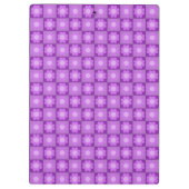 Lila florales geometrisches Muster Klemmbrett (Rückseite)