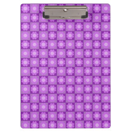Lila florales geometrisches Muster Klemmbrett