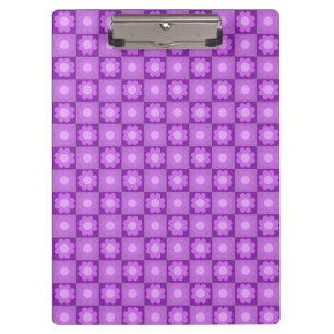 Lila florales geometrisches Muster Klemmbrett