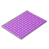 Lila florales geometrisches Muster Notizblock (Linke Seite)
