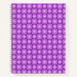 Lila florales geometrisches Muster Notizblock